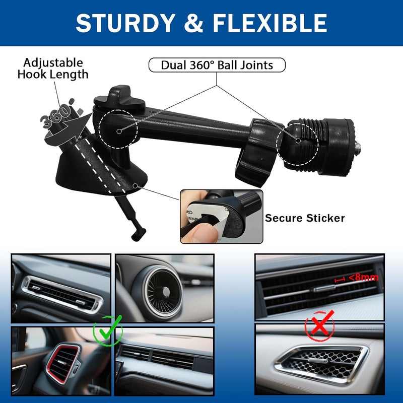 ALLCIFP Car Cymbal, Mini Car Cymbal for Air Vent, with Compact Drum Stick, Drum Crash Cymbal Accessory for Car Dash Interior Decoration, Argent Silver, by - Image 5